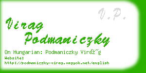 virag podmaniczky business card